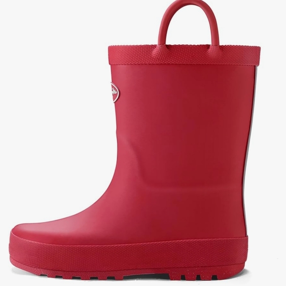 KomForme Other - KomForme Kids Rain Boots, Waterproof Rubber Matte Boots with Easy-on Handles